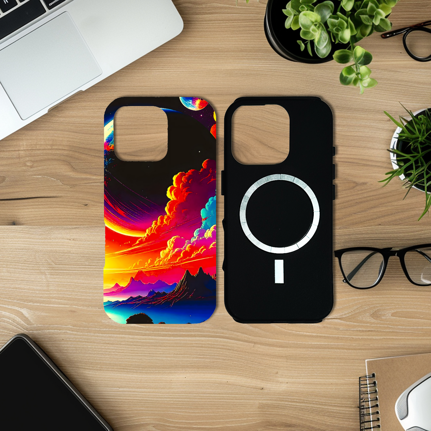 LunaScape LS3, MagSafe Tough iPhone Case, Full Wrap Technology, Crafted From Premium Polycarbonate, Unique Image...