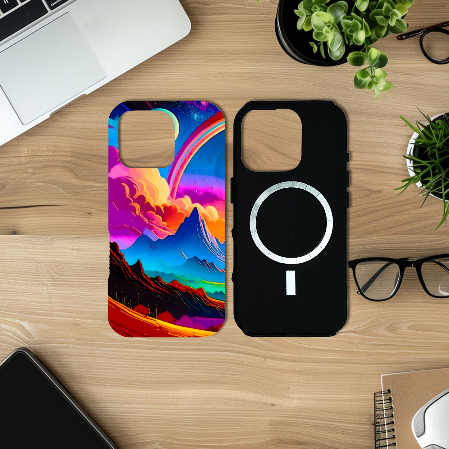 LunaScape LS4, MagSafe Tough iPhone Case, Full Wrap Technology, Crafted From Premium Polycarbonate, Unique Image...