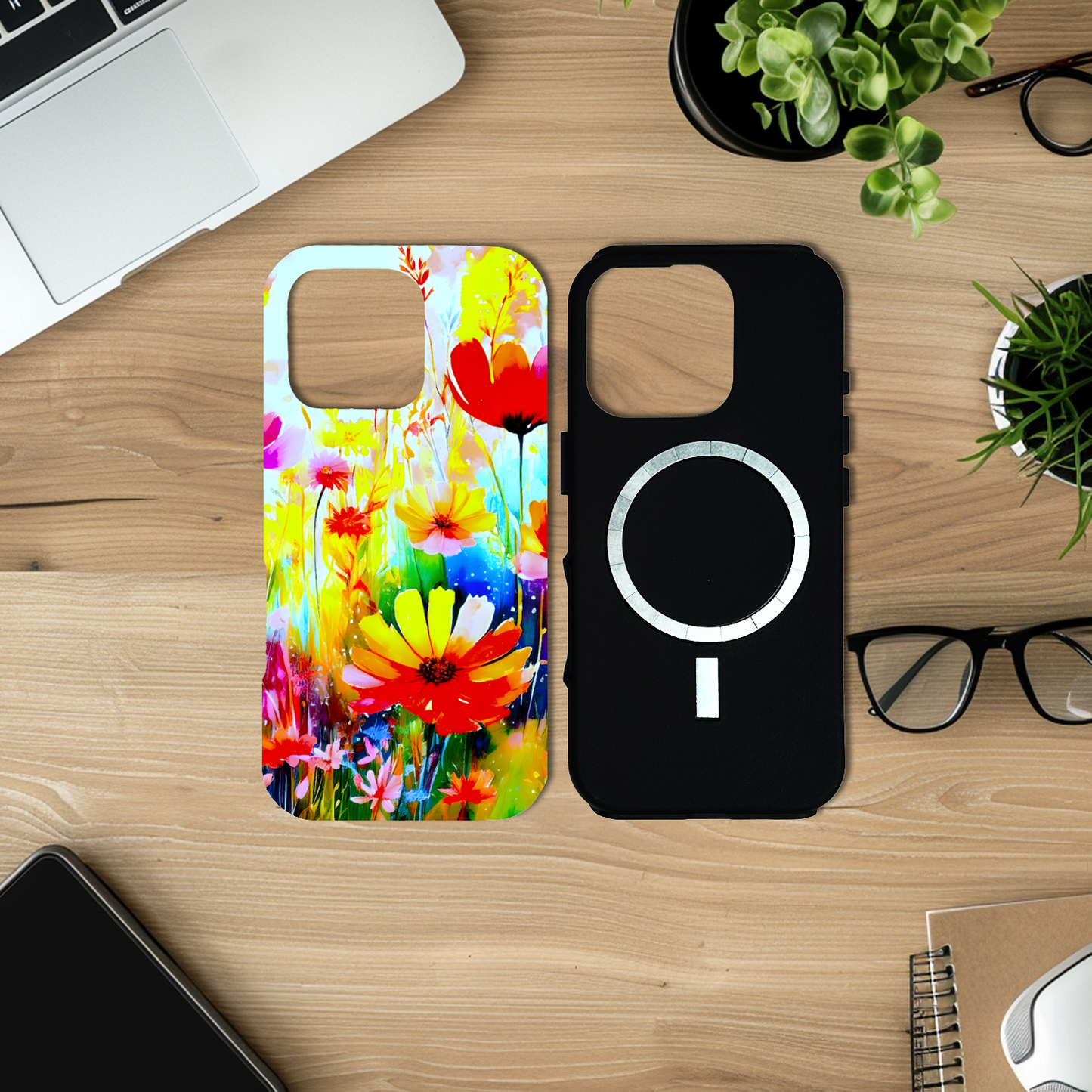 Wildflowers WF3, MagSafe Tough iPhone Case, Full Wrap Technology, Crafted From Premium Polycarbonate, Unique Image...