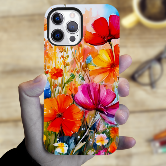 Wildflower WF4, MagSafe Tough iPhone Case, Full Wrap Technology, Crafted From Premium Polycarbonate, Unique Image...
