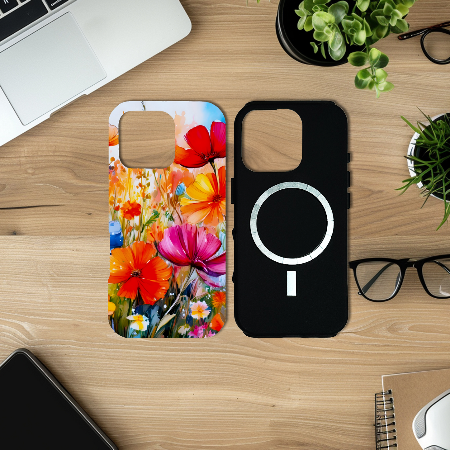 Wildflower WF4,  MagSafe Tough iPhone Case, Full Wrap Technology, Crafted From Premium Polycarbonate, Unique Image...