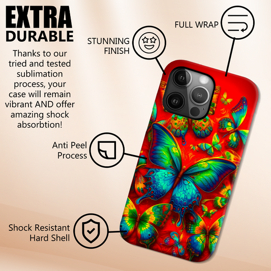 Butterfly 1, Slim Phone Case, Full Wrap Technology, Crafted From Premium Polycarbonate, Unique Image...