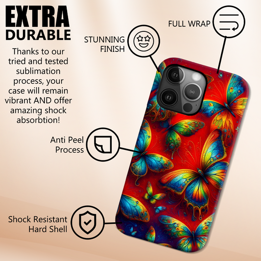 Butterfly 3, Slim Phone Case, Full Wrap Technology, Crafted From Premium Polycarbonate, Unique Image...