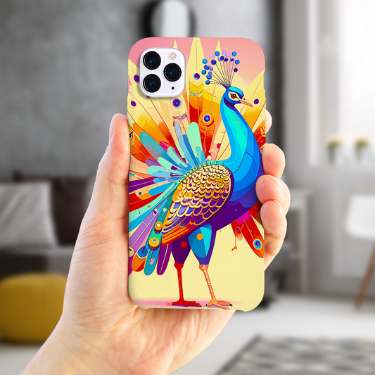 Peacock 2, Slim Phone Case, Full Wrap Technology, Crafted From Premium Polycarbonate, Unique Image...
