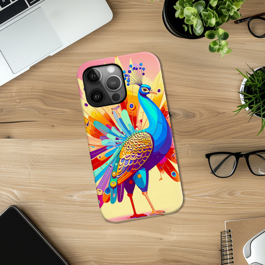 Peacock 2, Slim Phone Case, Full Wrap Technology, Crafted From Premium Polycarbonate, Unique Image...