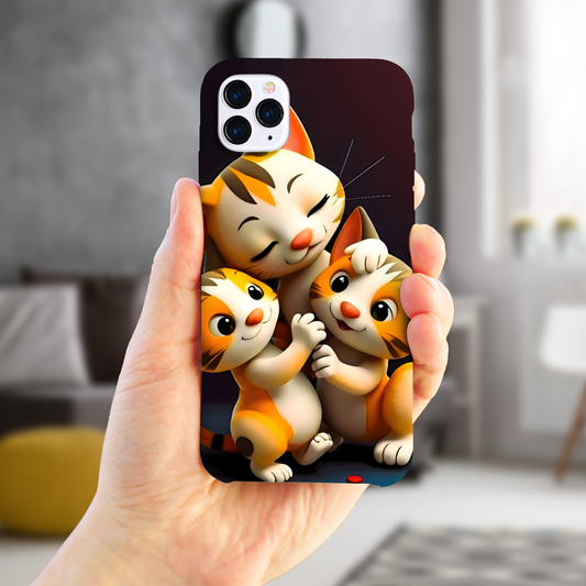 Cats 3, Slim Phone Case, Full Wrap Technology, Crafted From Premium Polycarbonate, Unique Image...