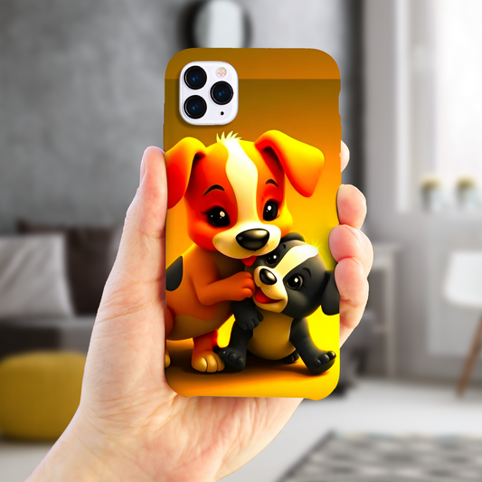Puppies 4, Slim Phone Case, Full Wrap Technology, Crafted From Premium Polycarbonate, Unique Image...
