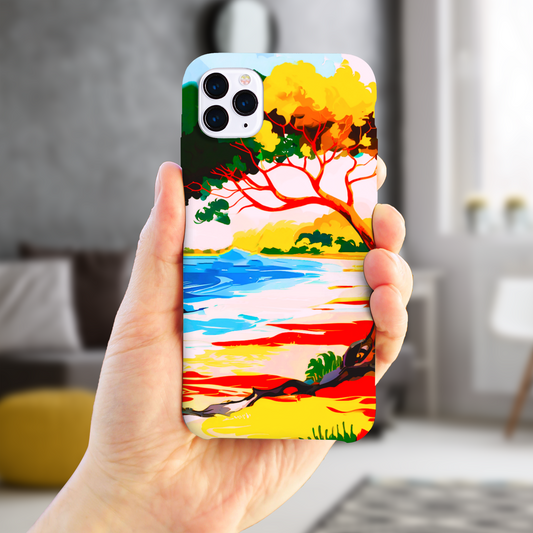 Tropical Beach 4, Slim Phone Case, Full Wrap Technology, Crafted From Premium Polycarbonate, Unique Image...