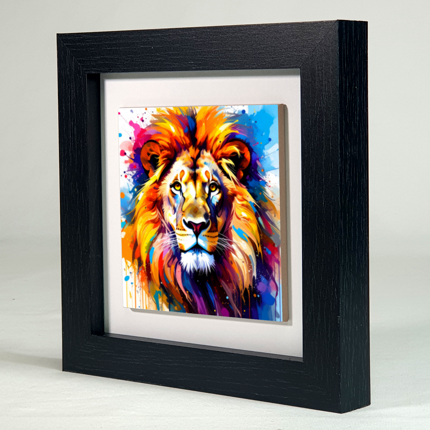 Lion Portrait 1, Ceramic Art Print, Unique Image, Highly Detailed, Vibrant Colours, Depth Of Field, Great Gift Idea...