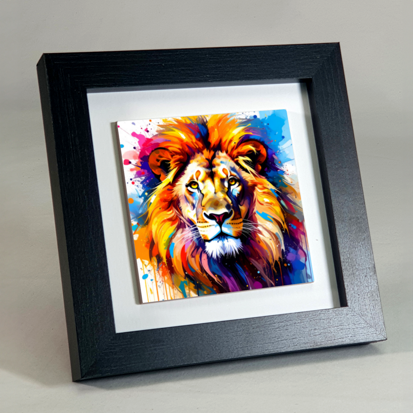 Lion Portrait 1, Ceramic Art Print, Unique Image, Highly Detailed, Vibrant Colours, Depth Of Field, Great Gift Idea...