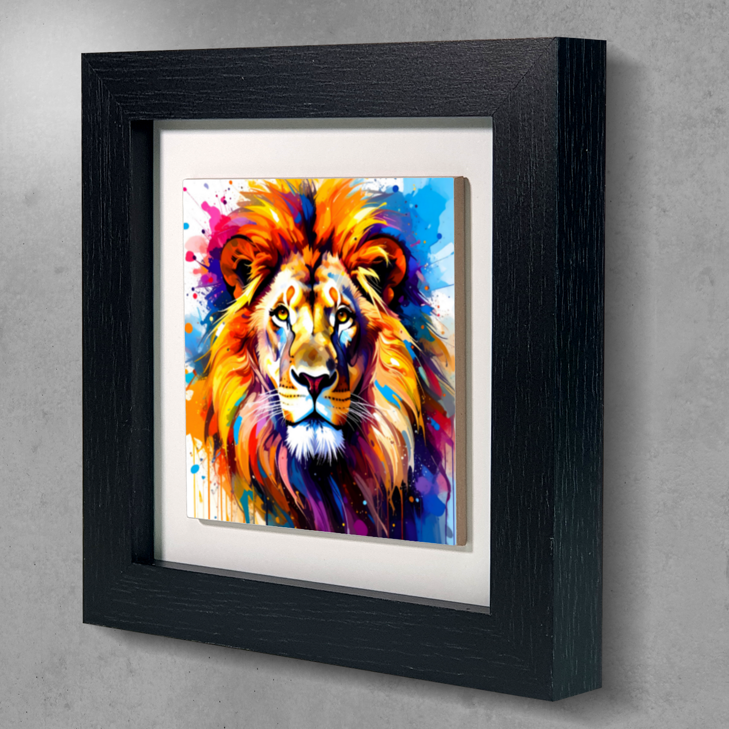 Lion Portrait 1, Ceramic Art Print, Unique Image, Highly Detailed, Vibrant Colours, Depth Of Field, Great Gift Idea...