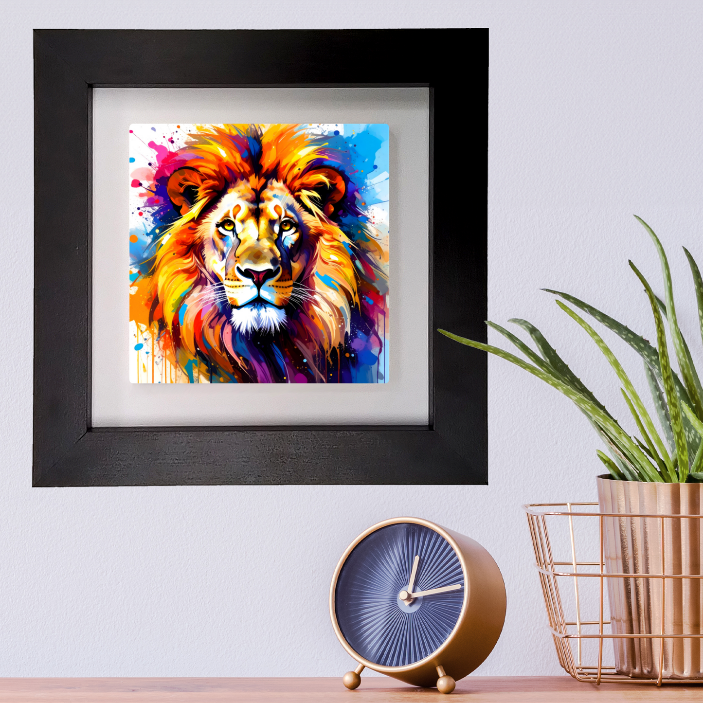 Lion Portrait 1, Ceramic Art Print, Unique Image, Highly Detailed, Vibrant Colours, Depth Of Field, Great Gift Idea...