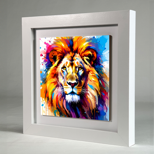 Lion Portrait 1, Ceramic Art Print, Unique Image, Highly Detailed, Vibrant Colours, Depth Of Field, Great Gift Idea...