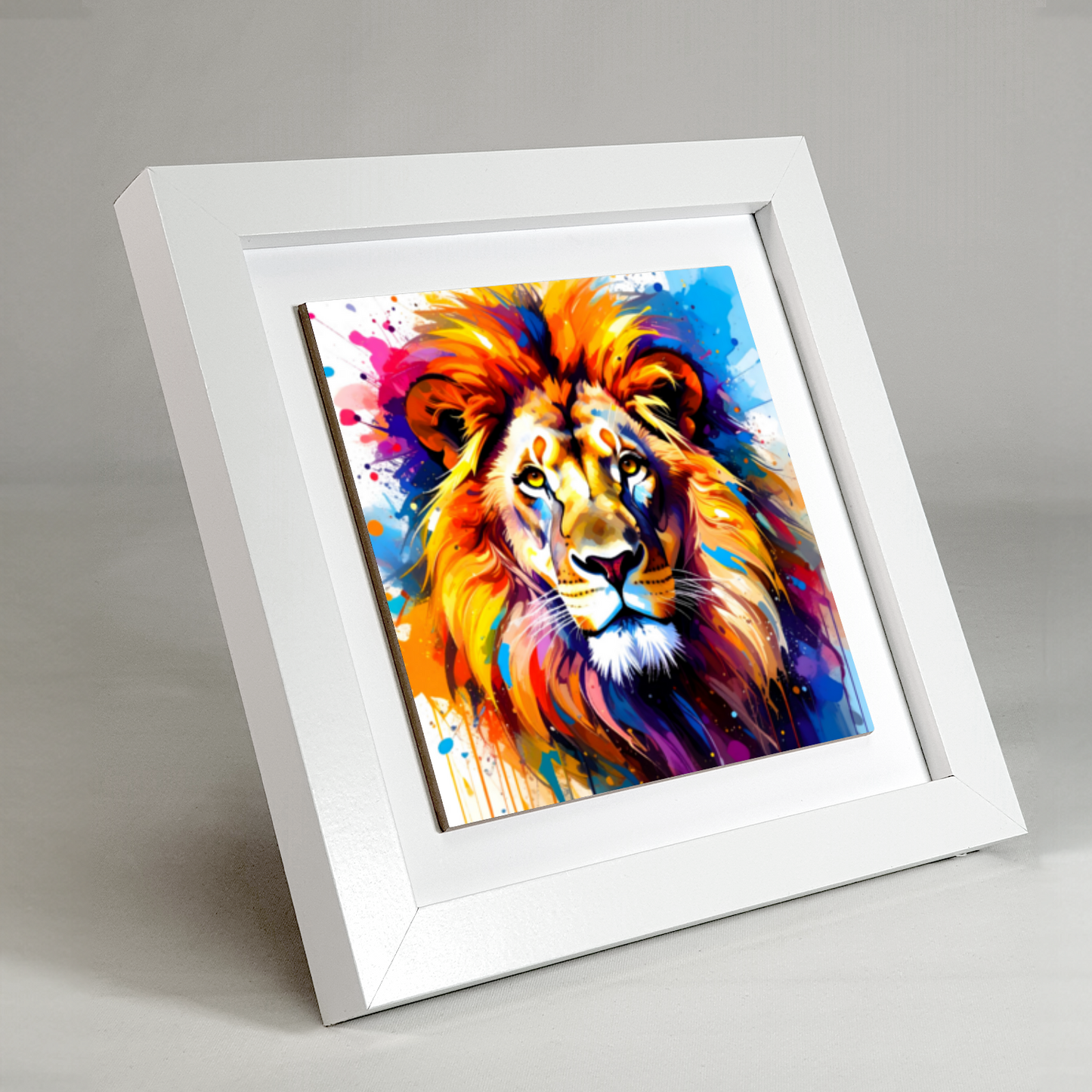 Lion Portrait 1, Ceramic Art Print, Unique Image, Highly Detailed, Vibrant Colours, Depth Of Field, Great Gift Idea...