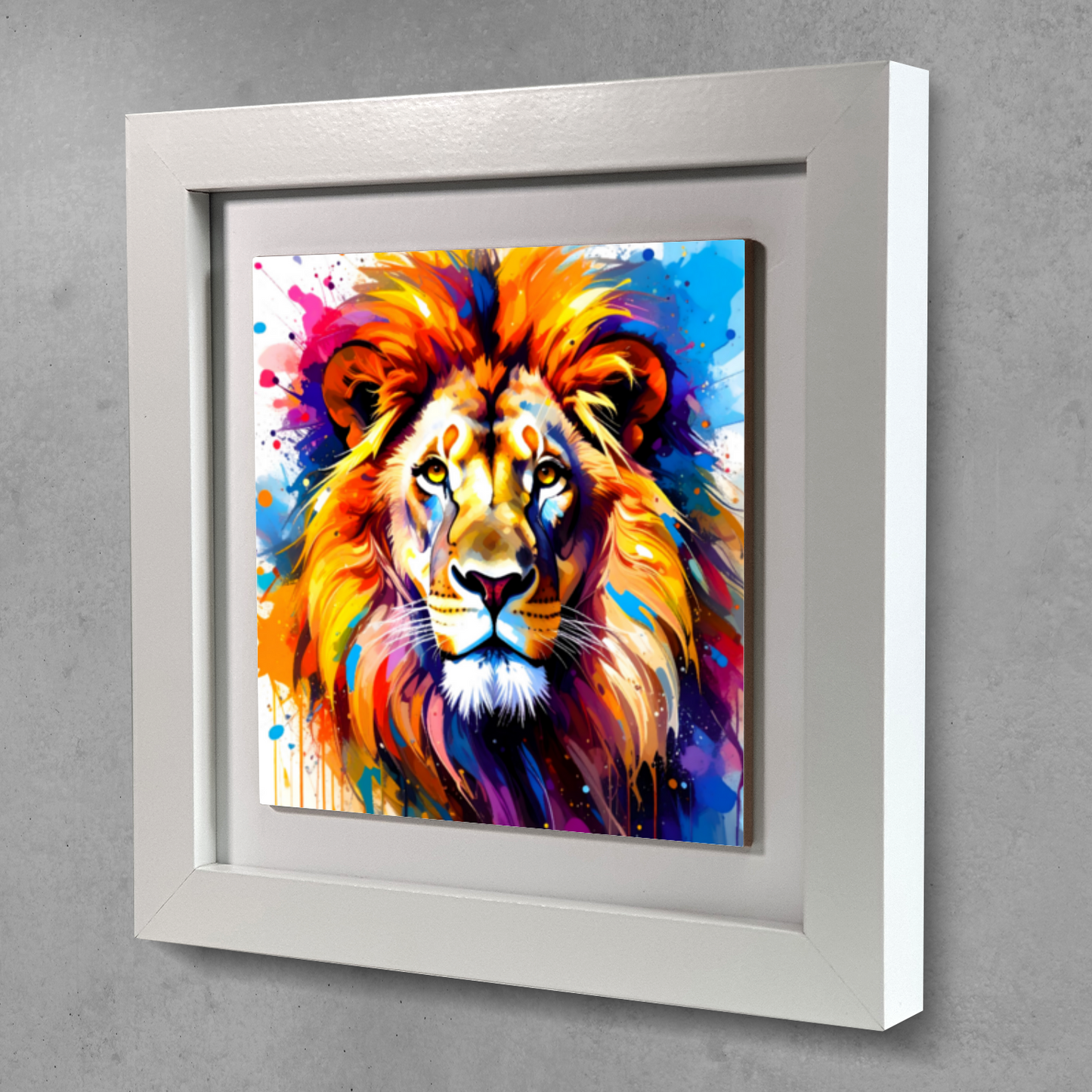 Lion Portrait 1, Ceramic Art Print, Unique Image, Highly Detailed, Vibrant Colours, Depth Of Field, Great Gift Idea...