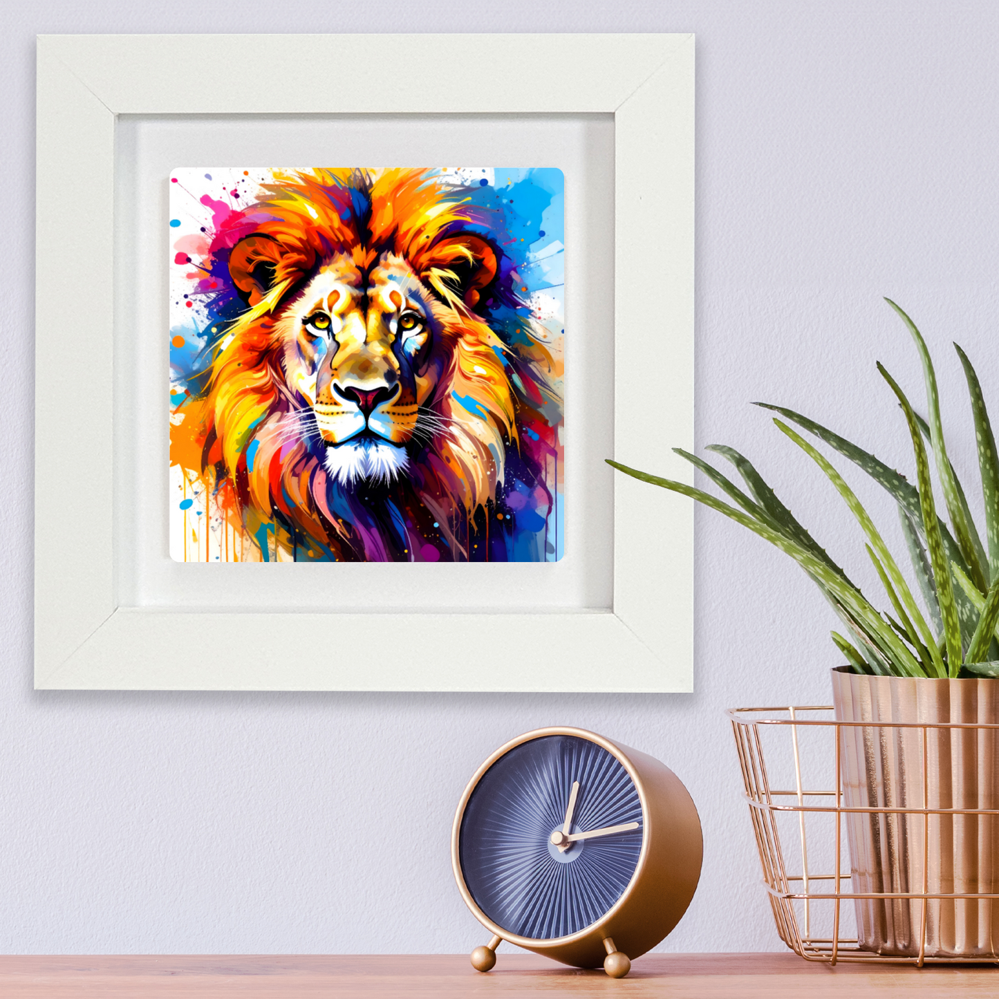 Lion Portrait 1, Ceramic Art Print, Unique Image, Highly Detailed, Vibrant Colours, Depth Of Field, Great Gift Idea...