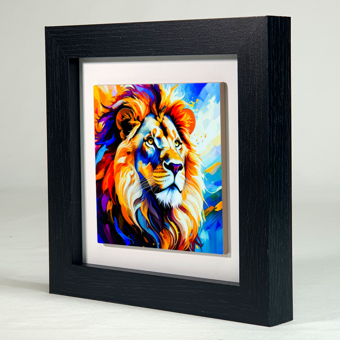 Lion Portrait 2, Ceramic art prints, ready-to-hang abstract prints, unique designs, detailed, a gift for a lifetime...