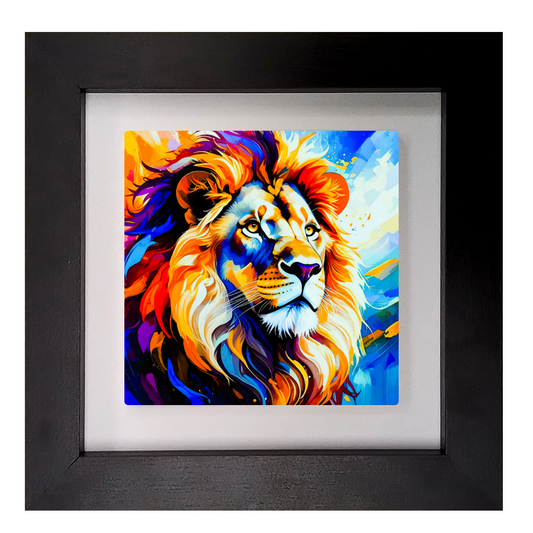 Lion Portrait 2, Ceramic art prints, ready-to-hang abstract prints, unique designs, detailed, a gift for a lifetime...