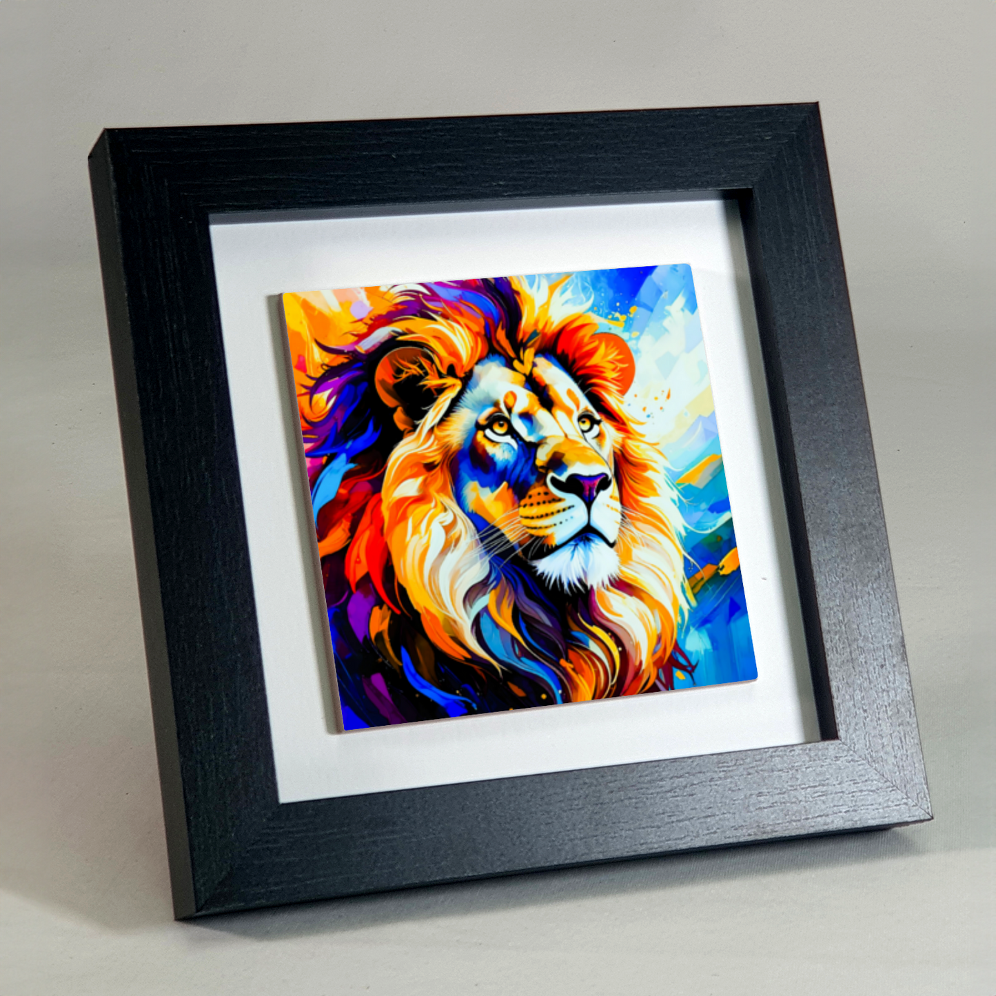 Lion Portrait 2, Ceramic art prints, ready-to-hang abstract prints, unique designs, detailed, a gift for a lifetime...