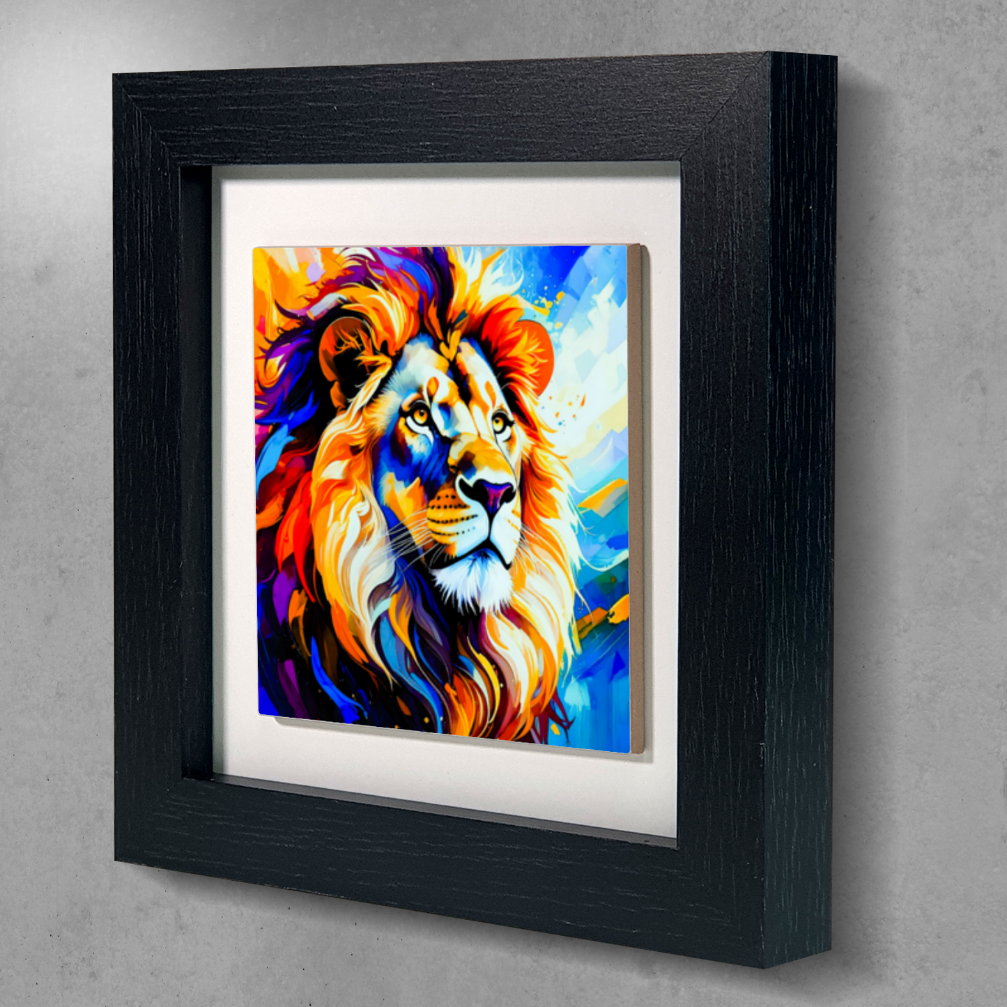 Lion Portrait 2, Ceramic art prints, ready-to-hang abstract prints, unique designs, detailed, a gift for a lifetime...