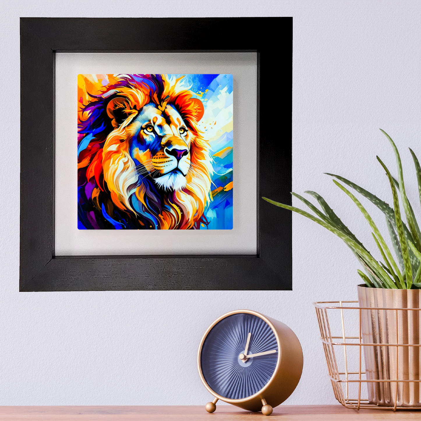 Lion Portrait 2, Ceramic art prints, ready-to-hang abstract prints, unique designs, detailed, a gift for a lifetime...