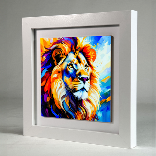 Lion Portrait 2, Ceramic art prints, ready-to-hang abstract prints, unique designs, detailed, a gift for a lifetime...