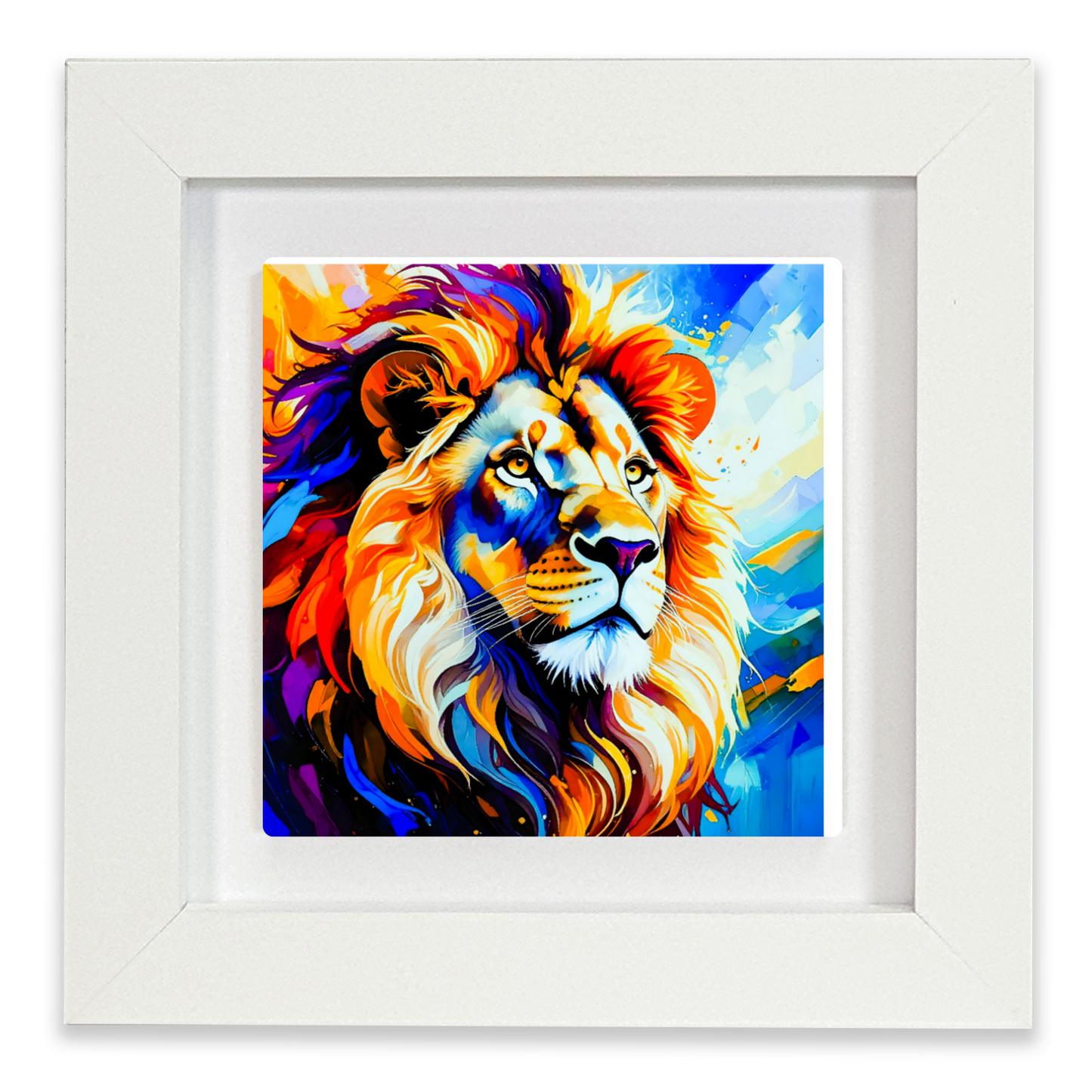 Lion Portrait 2, Ceramic art prints, ready-to-hang abstract prints, unique designs, detailed, a gift for a lifetime...