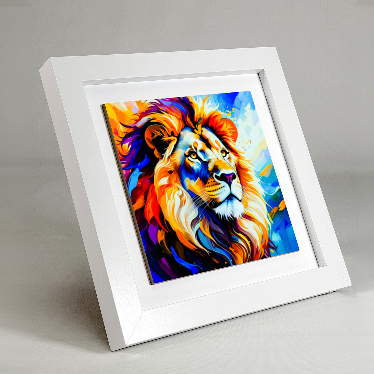 Lion Portrait 2, Ceramic art prints, ready-to-hang abstract prints, unique designs, detailed, a gift for a lifetime...
