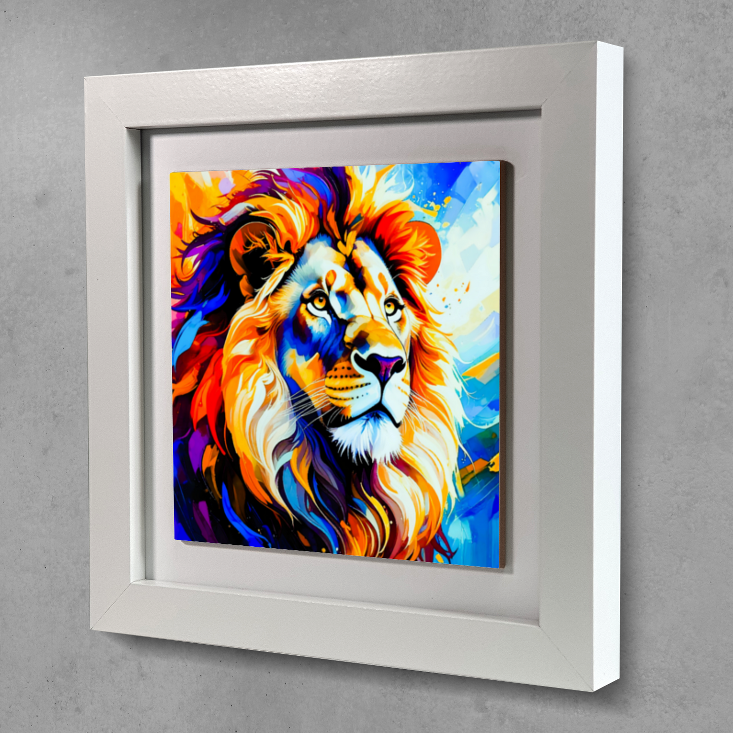 Lion Portrait 2, Ceramic art prints, ready-to-hang abstract prints, unique designs, detailed, a gift for a lifetime...