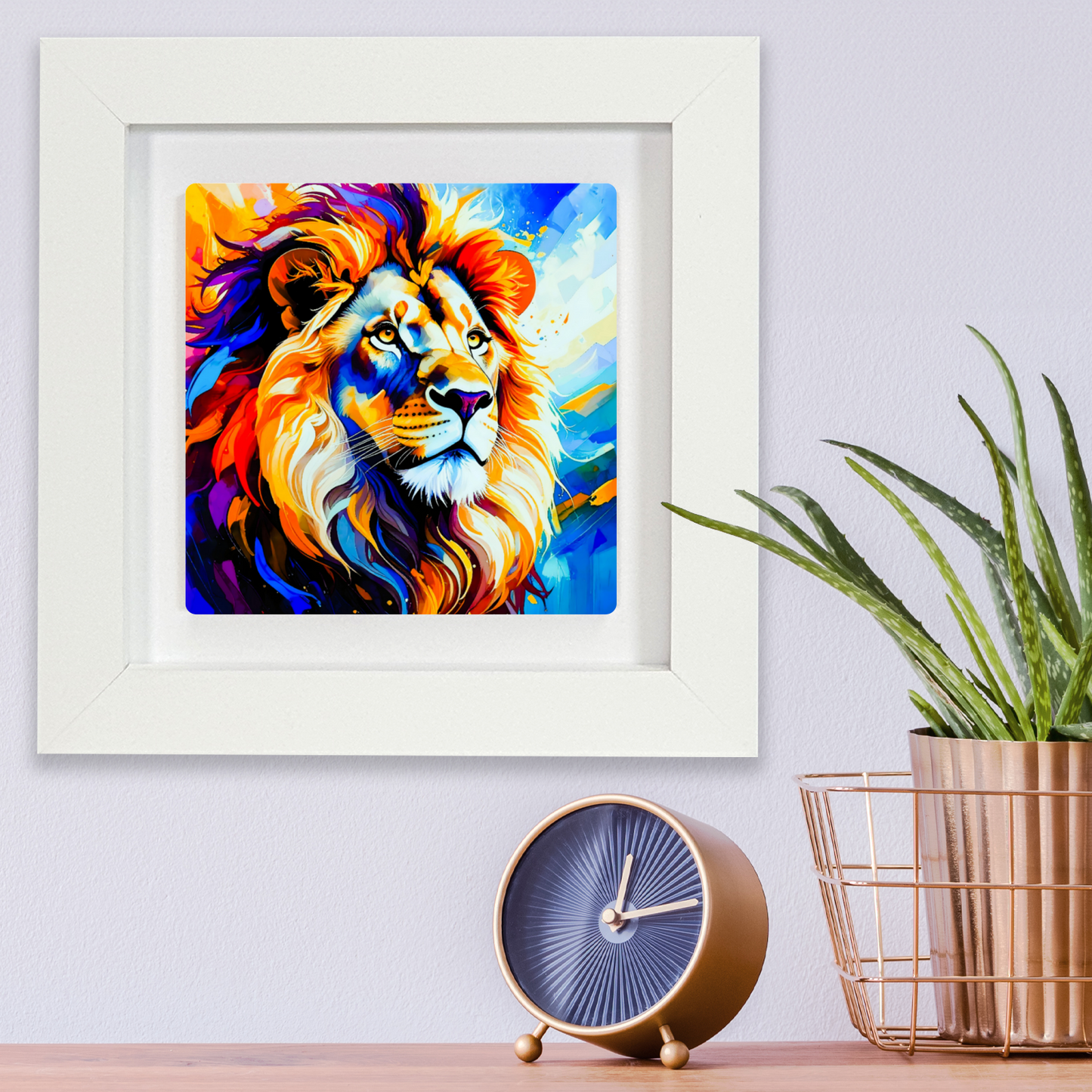 Lion Portrait 2, Ceramic art prints, ready-to-hang abstract prints, unique designs, detailed, a gift for a lifetime...