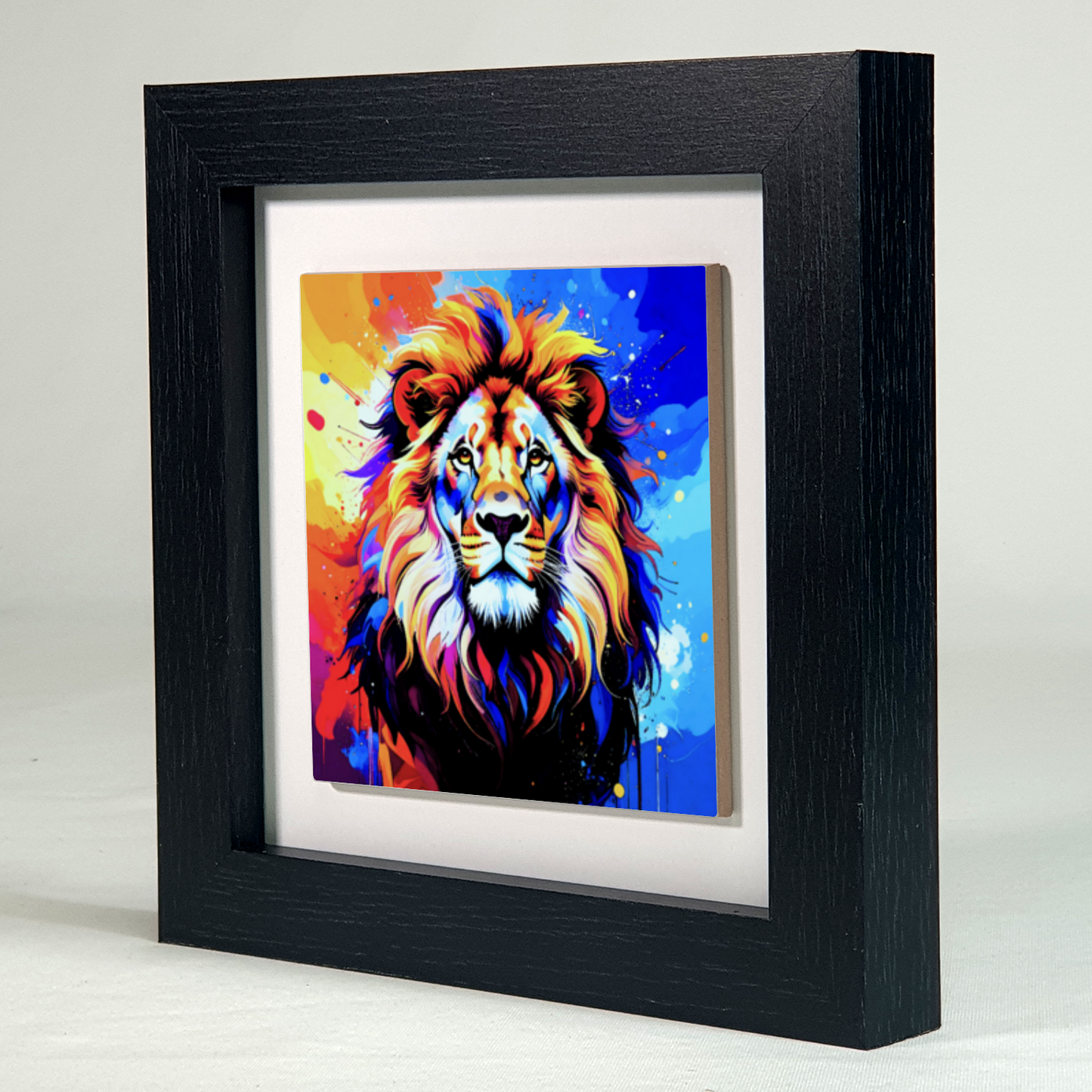 Lion Portrait 3, Ceramic Art Print, Unique Image, Highly Detailed, Vibrant Colours, Depth Of Field, Great Gift Idea...