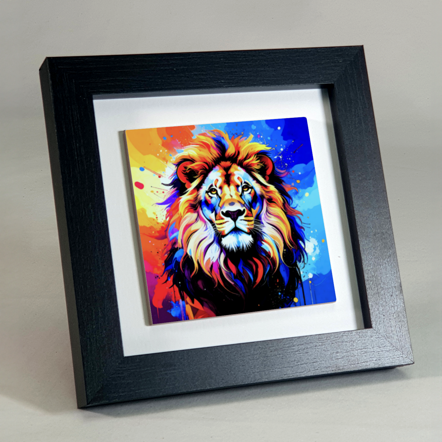 Lion Portrait 3, Ceramic Art Print, Unique Image, Highly Detailed, Vibrant Colours, Depth Of Field, Great Gift Idea...