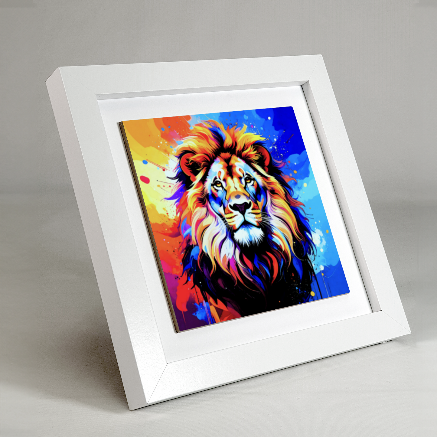 Lion Portrait 3, Ceramic Art Print, Unique Image, Highly Detailed, Vibrant Colours, Depth Of Field, Great Gift Idea...