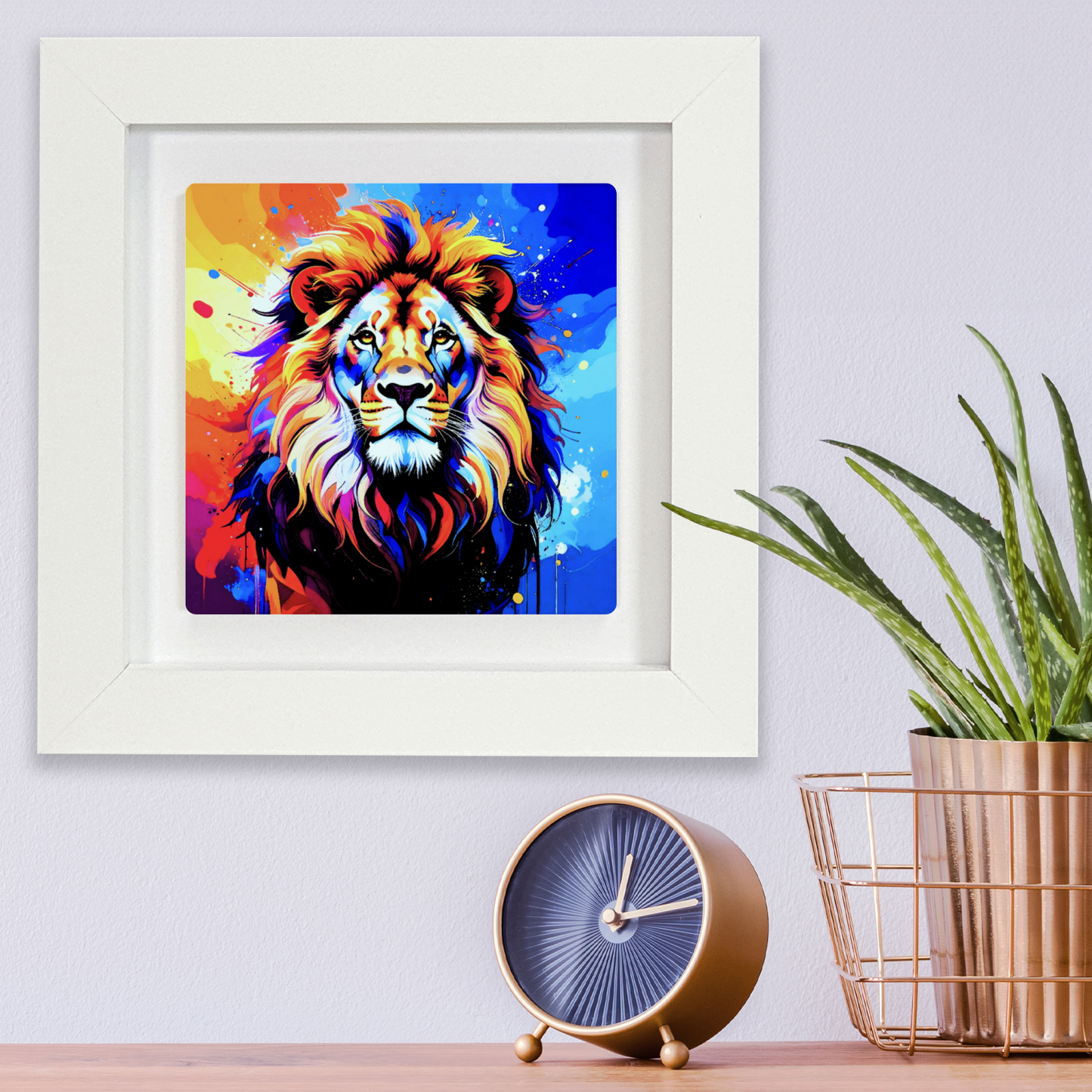 Lion Portrait 3, Ceramic Art Print, Unique Image, Highly Detailed, Vibrant Colours, Depth Of Field, Great Gift Idea...