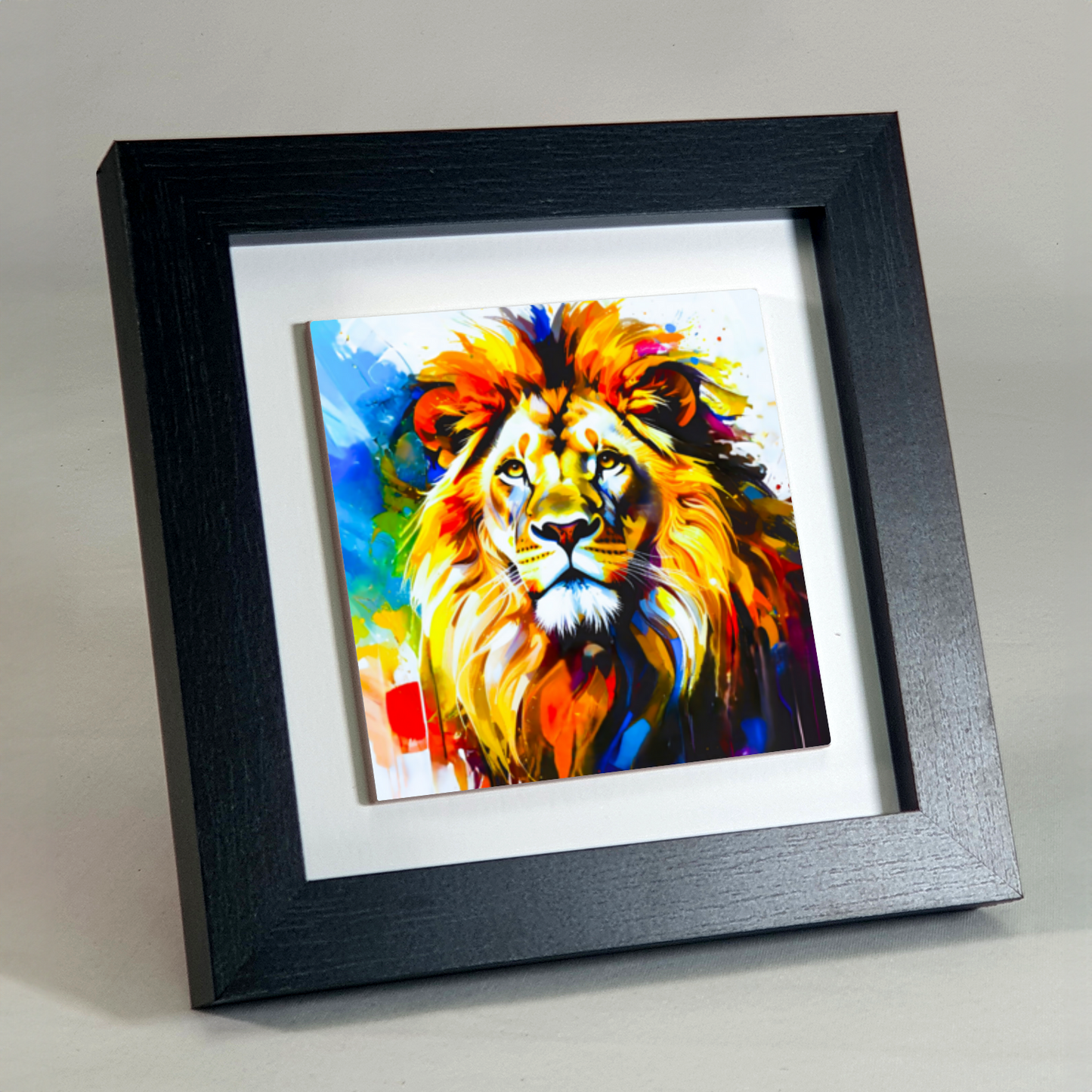 Lion Portrait 4, Ceramic Art Print, Unique Image, Highly Detailed, Vibrant Colours, Depth Of Field, Great Gift Idea...