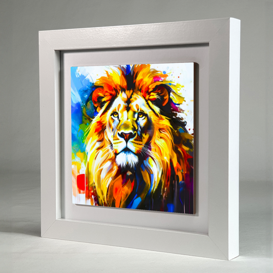 Lion Portrait 4, Ceramic Art Print, Unique Image, Highly Detailed, Vibrant Colours, Depth Of Field, Great Gift Idea...