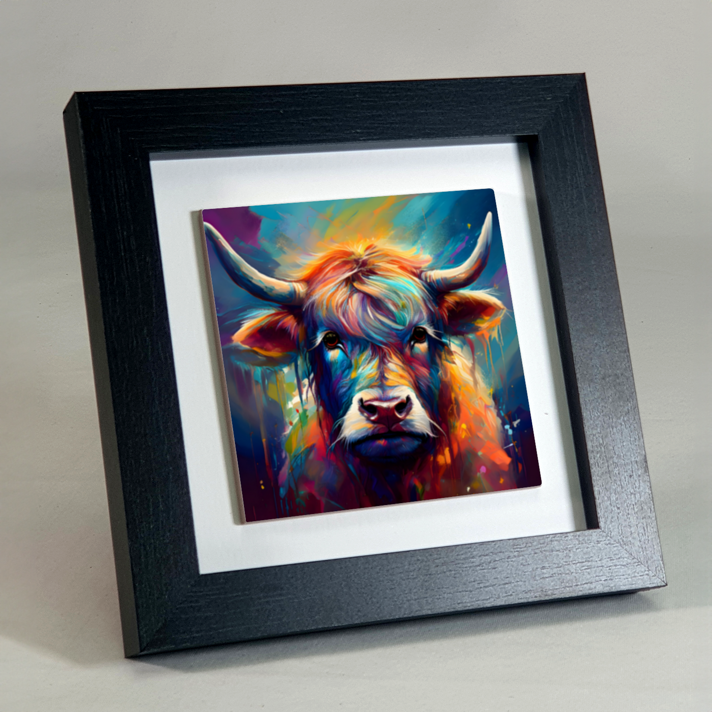 Highland Cattle 1, Ceramic Art Print, Unique Image, Highly Detailed, Vibrant Colours, Great Gift Idea,  an enduring gift...