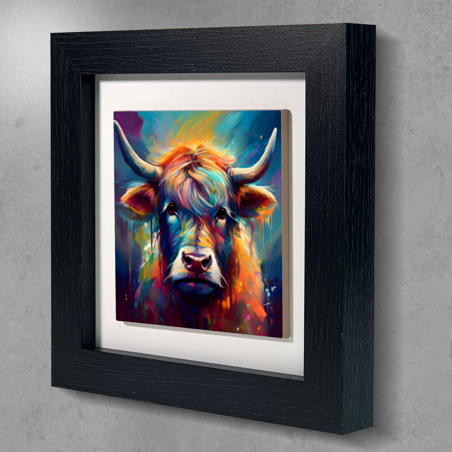 Highland Cattle 1, Ceramic Art Print, Unique Image, Highly Detailed, Vibrant Colours, Great Gift Idea,  an enduring gift...