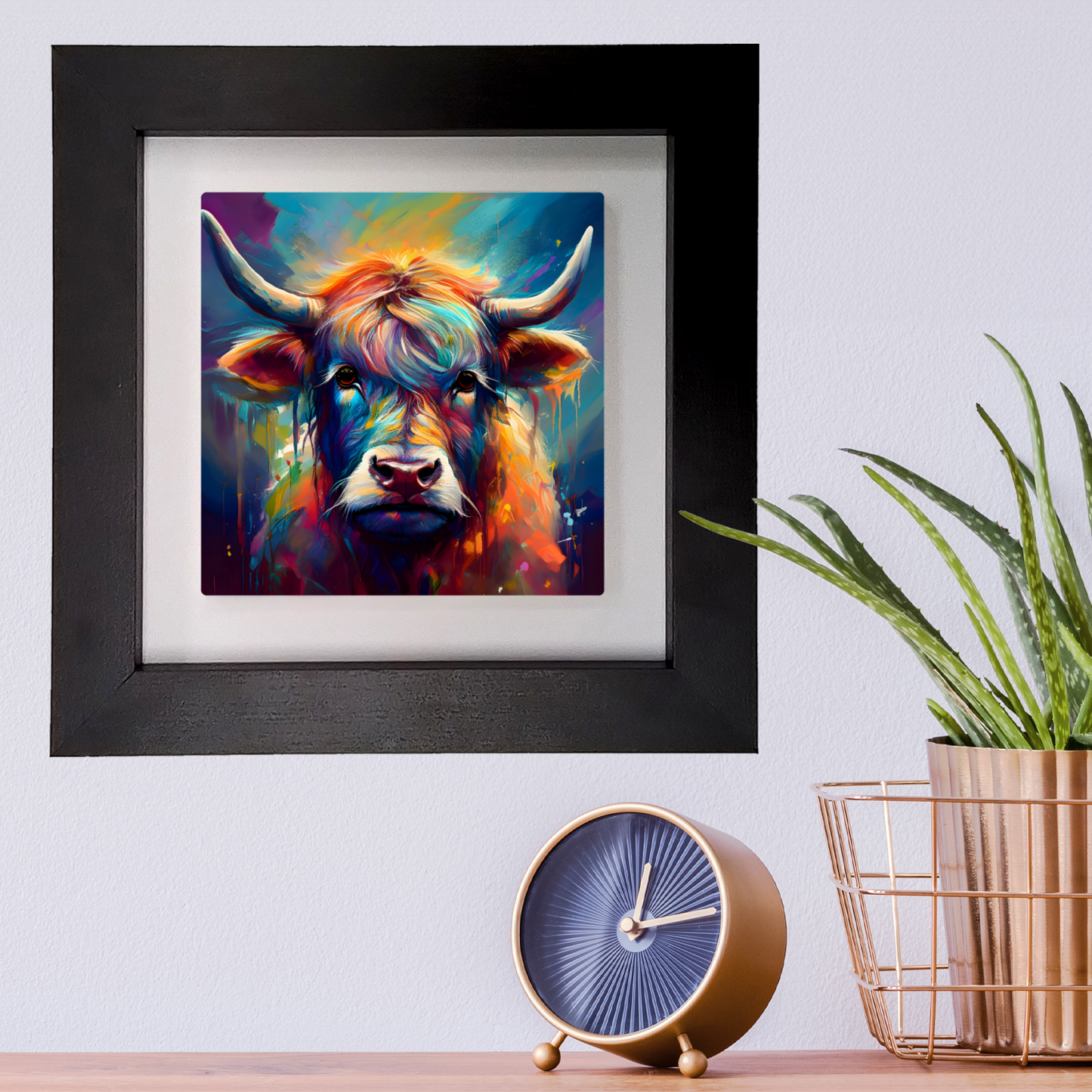 Highland Cattle 1, Ceramic Art Print, Unique Image, Highly Detailed, Vibrant Colours, Great Gift Idea,  an enduring gift...