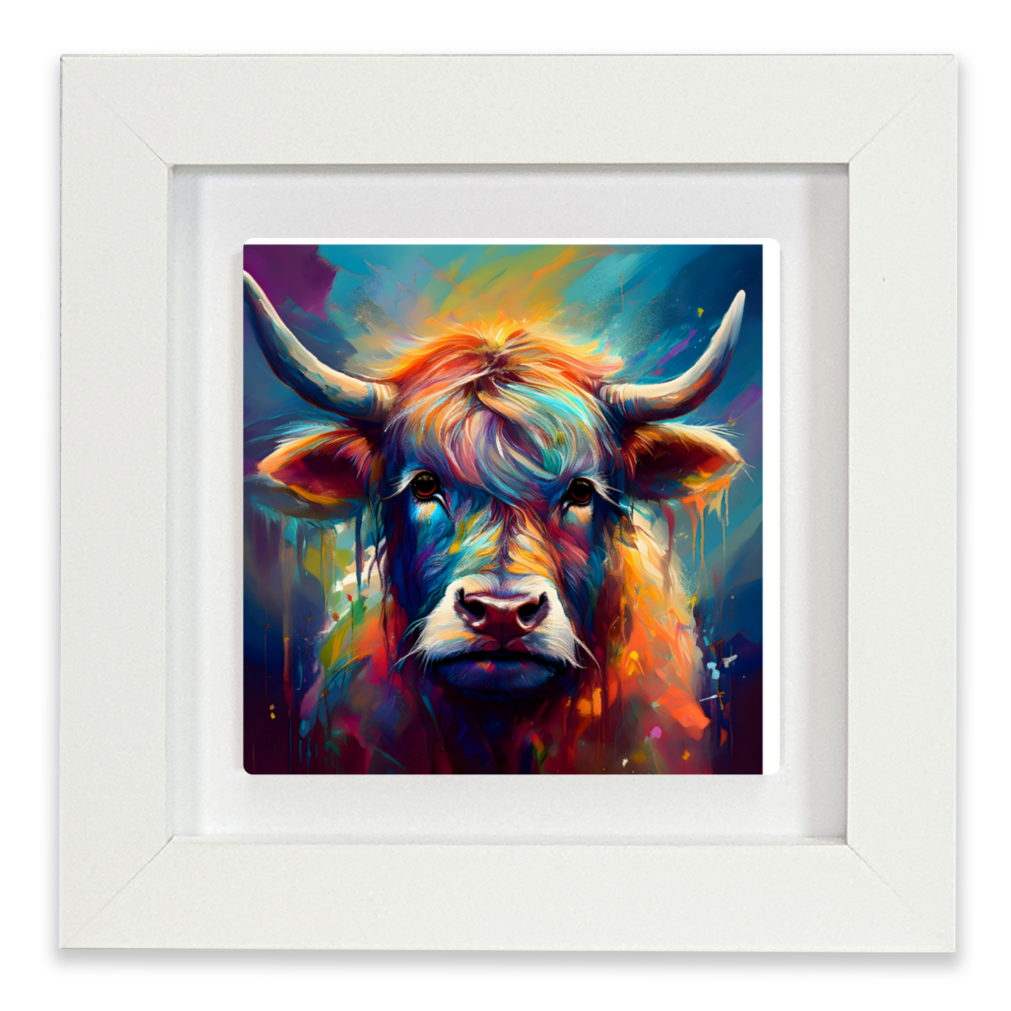 Highland Cattle 1, Ceramic Art Print, Unique Image, Highly Detailed, Vibrant Colours, Great Gift Idea,  an enduring gift...