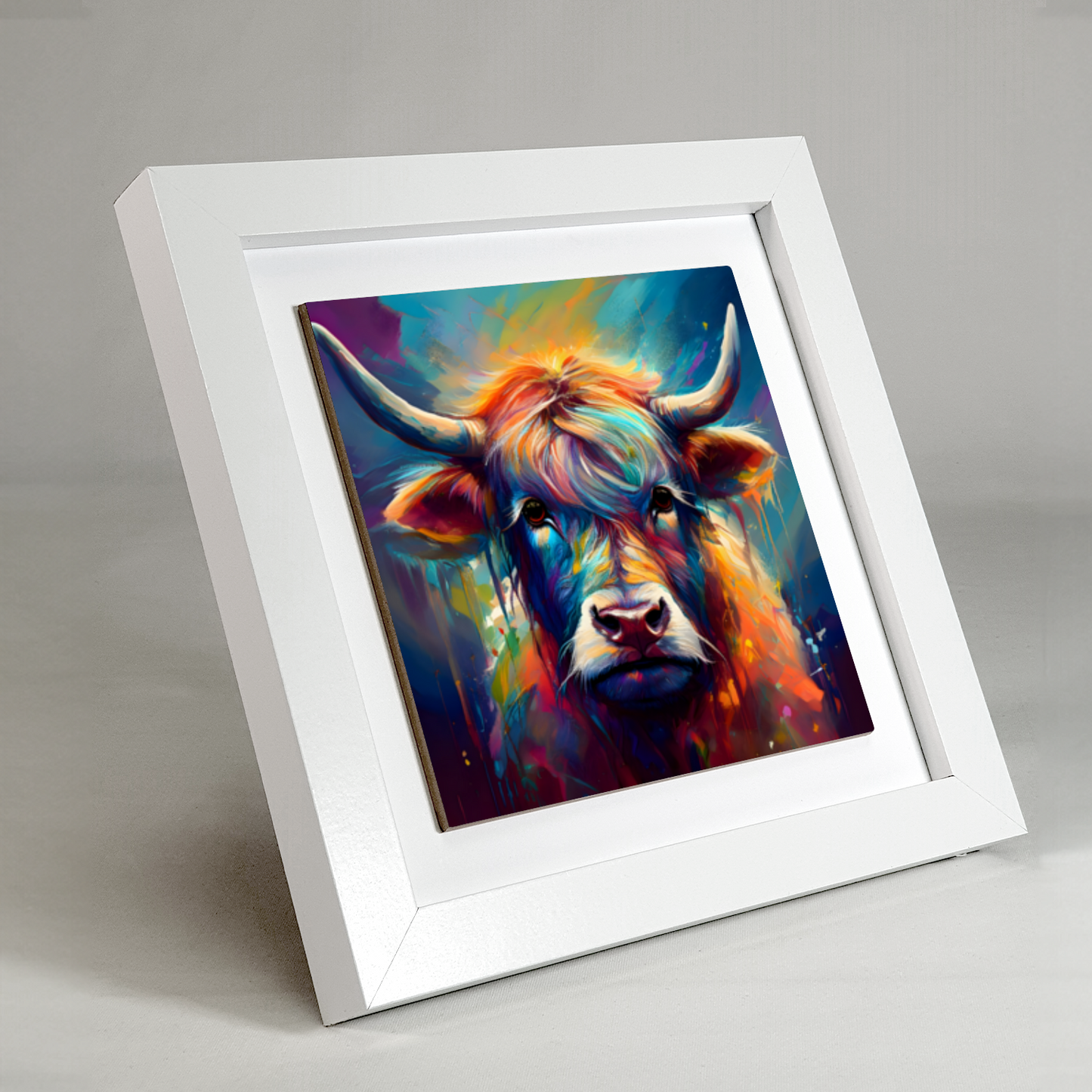 Highland Cattle 1, Ceramic Art Print, Unique Image, Highly Detailed, Vibrant Colours, Great Gift Idea,  an enduring gift...