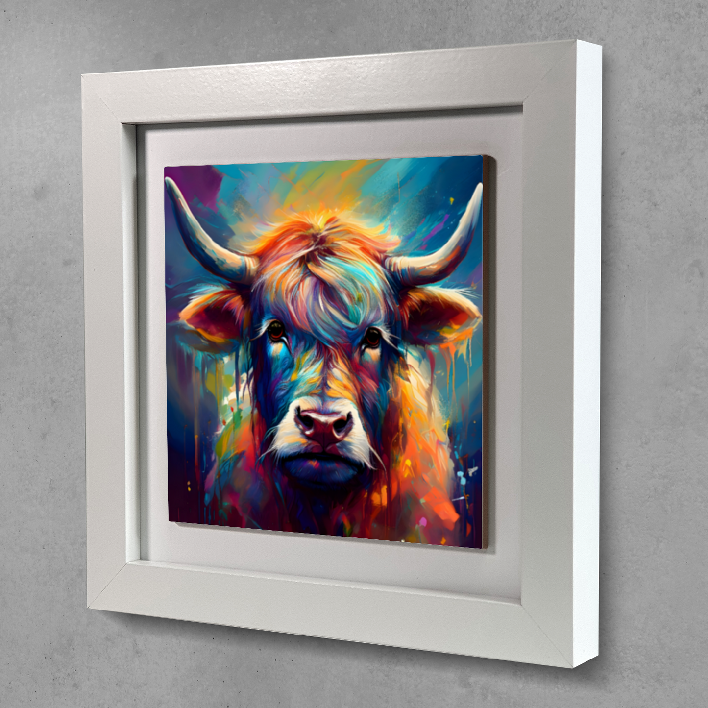 Highland Cattle 1, Ceramic Art Print, Unique Image, Highly Detailed, Vibrant Colours, Great Gift Idea,  an enduring gift...