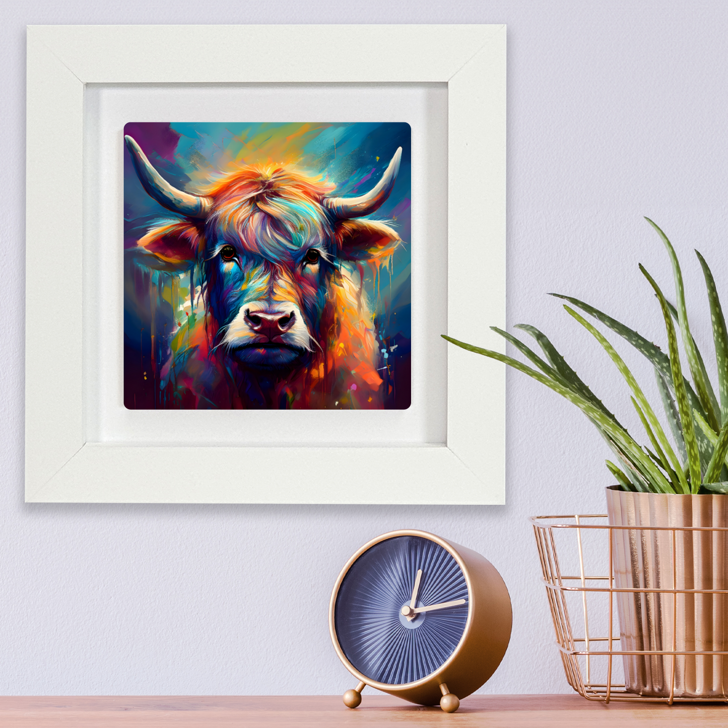 Highland Cattle 1, Ceramic Art Print, Unique Image, Highly Detailed, Vibrant Colours, Great Gift Idea,  an enduring gift...