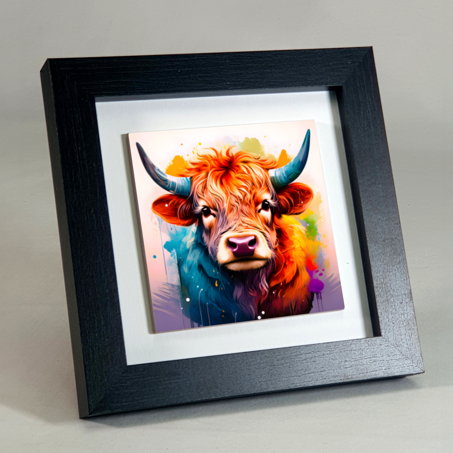 Highland Cattle 2, Ceramic Art Print, Unique Image, Highly Detailed, Vibrant Colours, Great Gift Idea, An Enduring Gift...