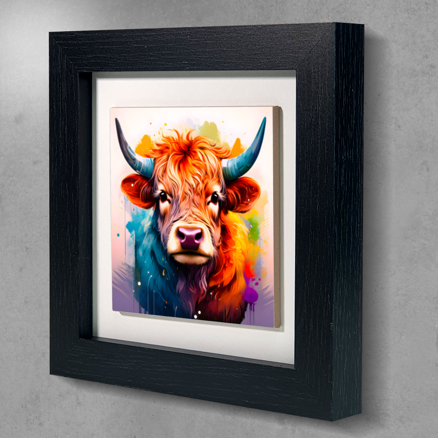 Highland Cattle 2, Ceramic Art Print, Unique Image, Highly Detailed, Vibrant Colours, Great Gift Idea, An Enduring Gift...