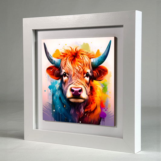 Highland Cattle 2, Ceramic Art Print, Unique Image, Highly Detailed, Vibrant Colours, Great Gift Idea, An Enduring Gift...