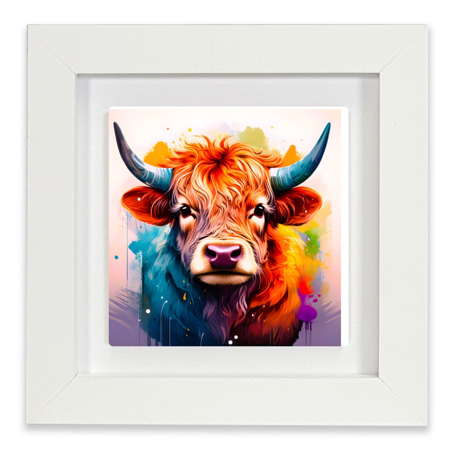 Highland Cattle 2, Ceramic Art Print, Unique Image, Highly Detailed, Vibrant Colours, Great Gift Idea, An Enduring Gift...