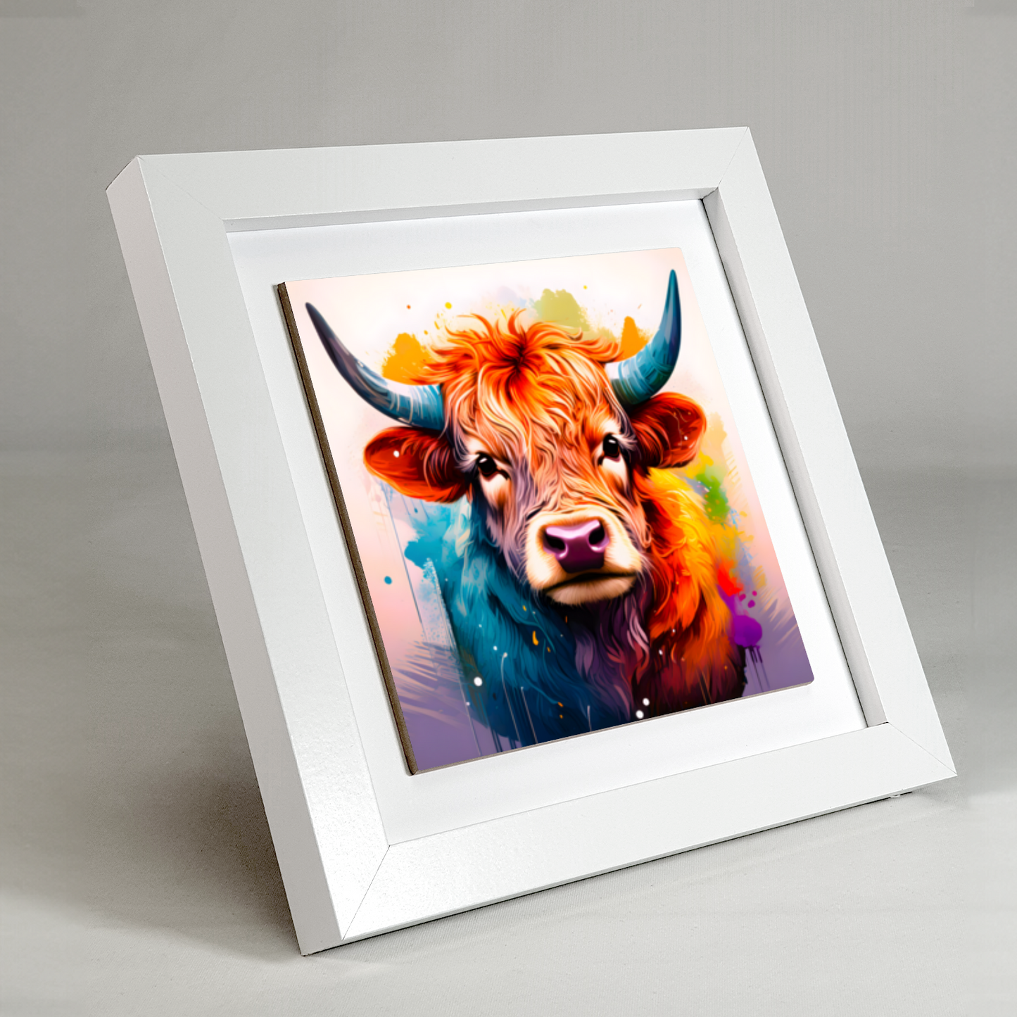 Highland Cattle 2, Ceramic Art Print, Unique Image, Highly Detailed, Vibrant Colours, Great Gift Idea, An Enduring Gift...