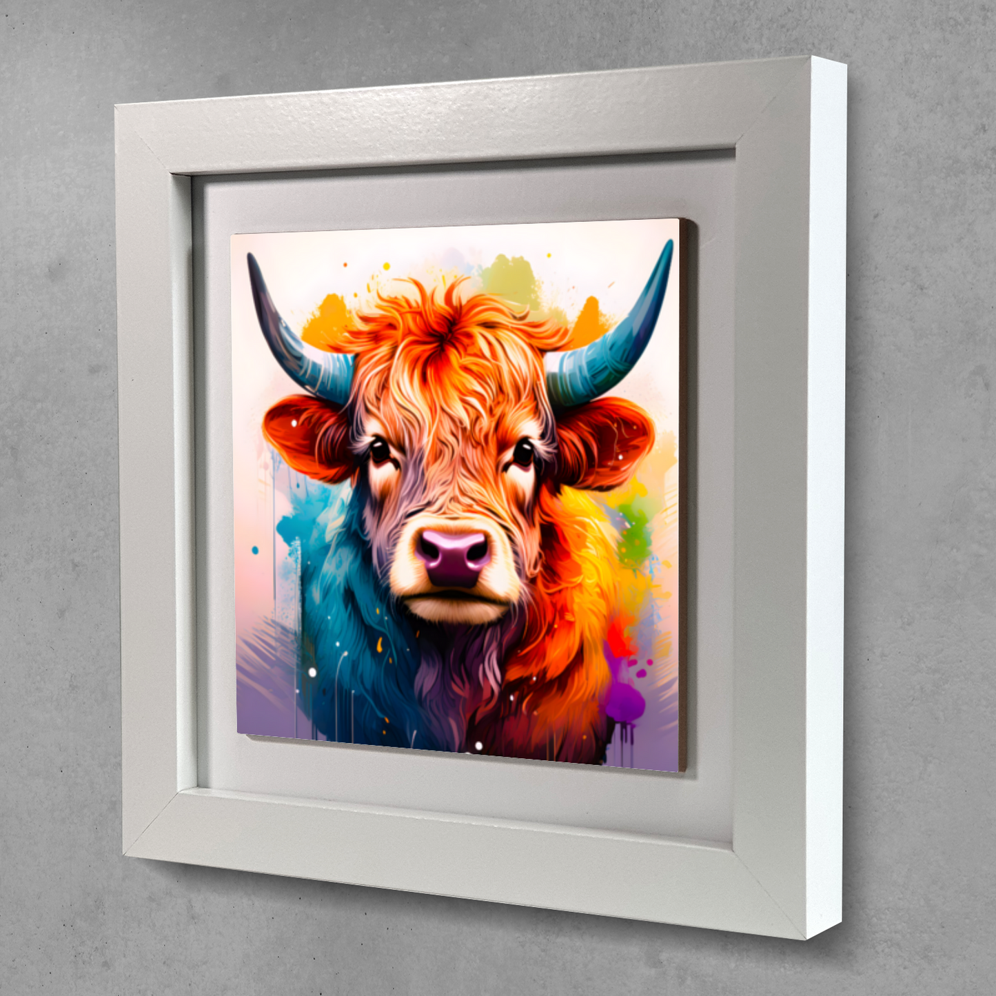 Highland Cattle 2, Ceramic Art Print, Unique Image, Highly Detailed, Vibrant Colours, Great Gift Idea, An Enduring Gift...