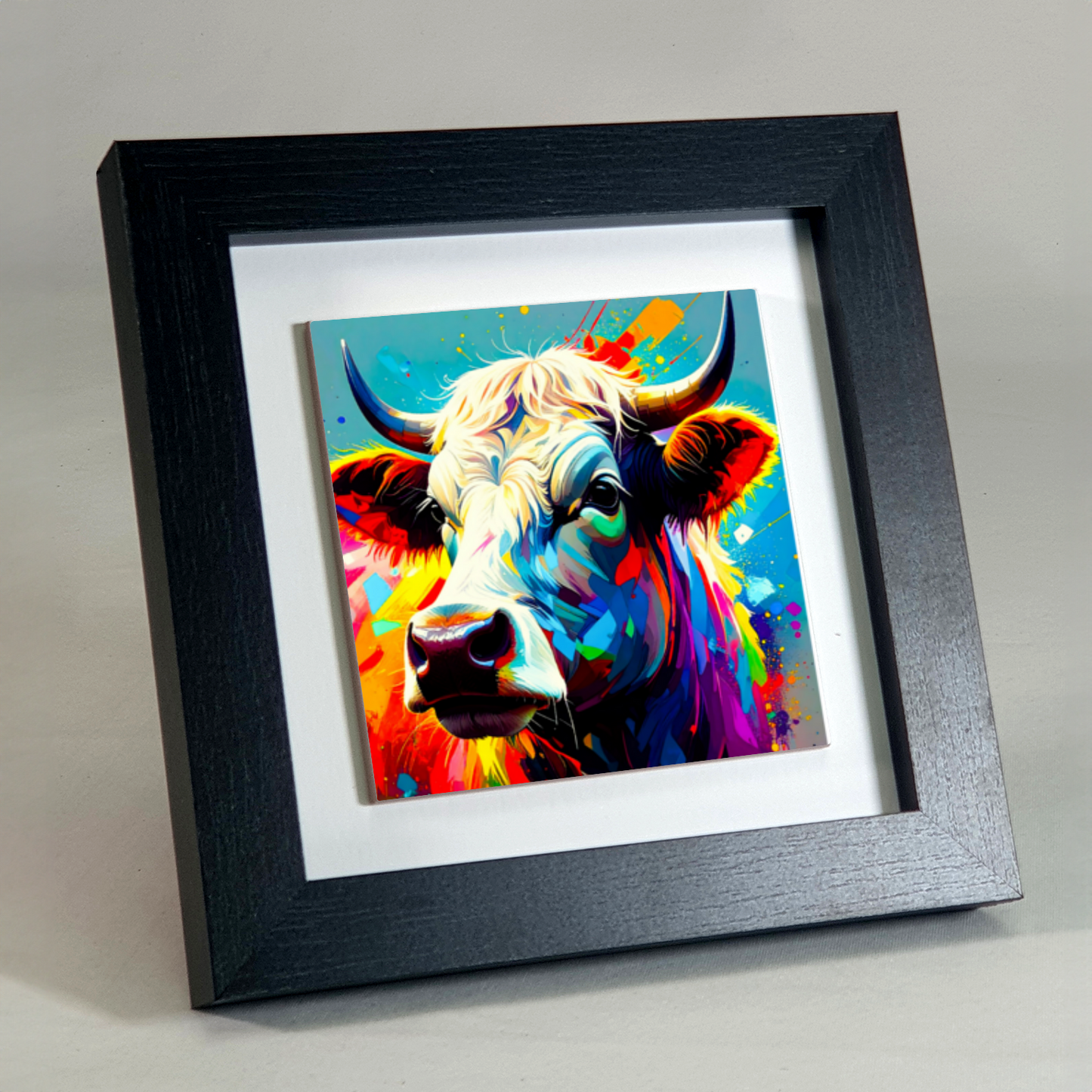 Highland Cattle 3, Ceramic Art Print, Unique Image, Highly Detailed, Vibrant Colours, Gift Idea, an enduring gift...
